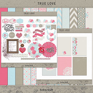 True Love Digital Scrapbook Kit by FeiFei Stuff