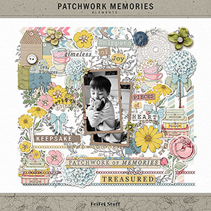 Patchwork Memories Element Pack by FeiFei Stuff