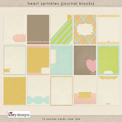 Heart Sprinkles Journal Blocks