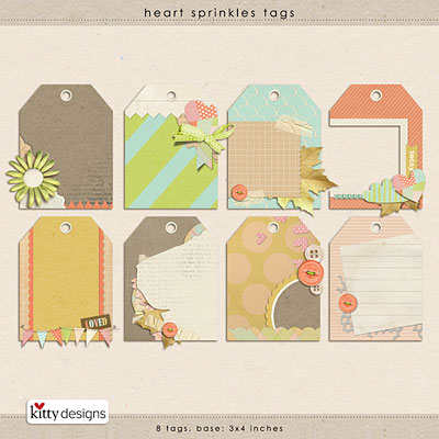 Heart Sprinkles Tags