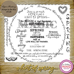 A Hint Of Spring Word Art - 12 PNG Files by Idgie's Heartsong