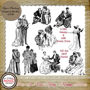 A Love Story - Stamps - Set 1 by Idgie's Heartsong