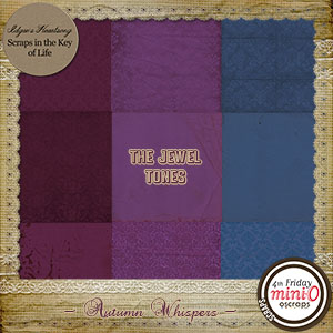 Autumn Whispers Paper Pack - The Jewel Tones by Idgie's Heartsong