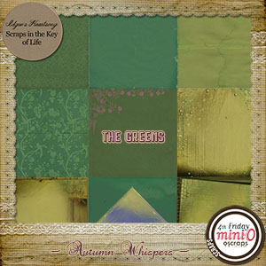 Autumn Whispers Paper Pack - The Greens by Idgie's Heartsong