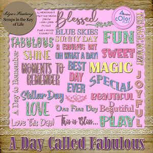 A Day Called Fabulous - Color Play - 25 Playful Wood Words by Idgie's Heartsong