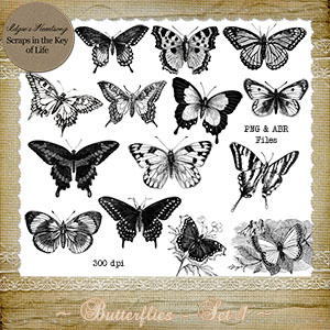 Butterflies - Set 1 by Idgie's Heartsong