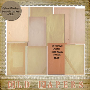 10 Vintage PNG Blank Papers For Personal or Commercial Use by Idgie's Heartsong