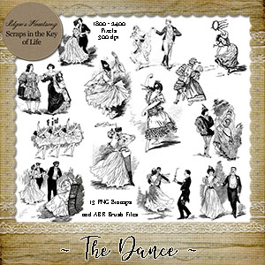 The Dance - 13 Magical PNG Stamps and ABR Brush Files by Idgie's Heartsong