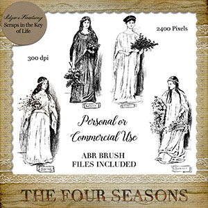 THE FOUR SEASONS - PU/CU Stamps and Brushes by Idgie's Heartsong