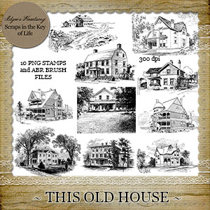 This Old House - Set 2 - 10 PNG Stamps