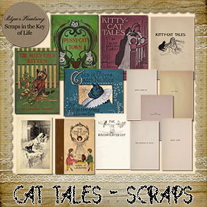 CAT TALES - 13 Pages of KITTY EPHEMERA by Idgie's Heartsong