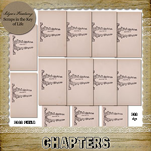 CHAPTERS - 13 PNG Journaling Pages by Idgie's Heartsong