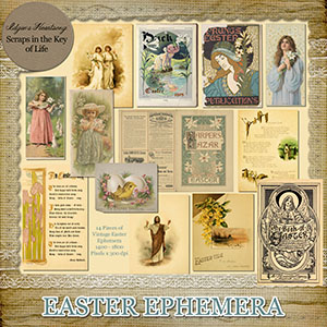 14 Pieces of Vintage EASTER EPHEMERA by Idgie's Heartsong