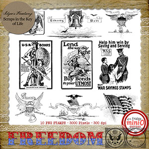 FREEDOM - 10 PNG Stamps by Idgie's Heartsong