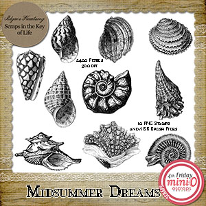 Midsummer Dreams - 10 PNG Stamps and ABR Brush Files by Idgie's Heartsong