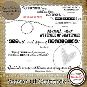 Season of Gratitude - 10 PNG Word Arts  by Idgie's Heartsong