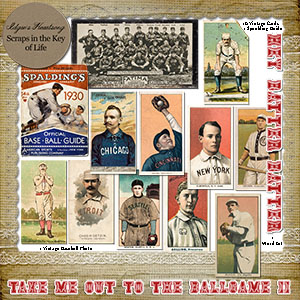 Take Me Out To The Ballgame II - Ephemera by Idgie's Heartsong