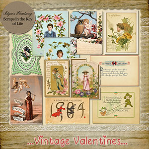 11 Vintage Valentines by Idgie's Heartsong