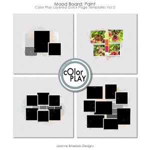 Mood Board Paint Color Play Layered Quick Page Templates Vol 2