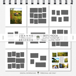 Sketchbook Clipped Photos for Bullet Journal Paper