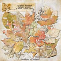 Altered Accents: Autumn Leaves & Word Clippings Element Pack