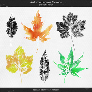 Autumn Leaves Stamps Element Pack