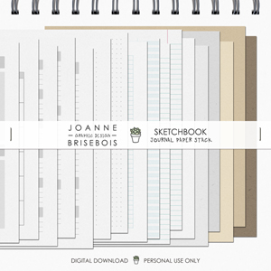 Sketchbook Journal Paper Stack