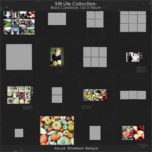 Still Life Collection: Black Cardstock 12x12 Album
