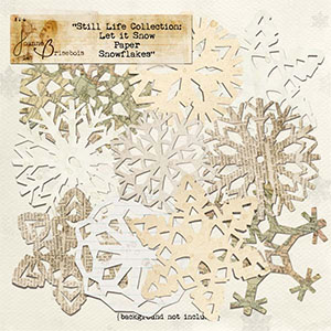Still Life Collection: Let it Snow Paper Snowflakes Element Pack