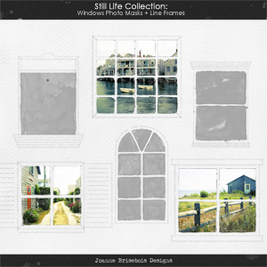 Still Life Collection: Windows Photo Masks + Line Frames Element Pack