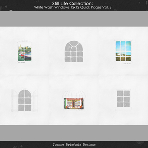 Still Life Collection: White Wash Windows 12x12 Quick Pages Vol 2 Pack