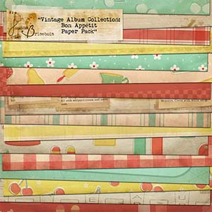 Vintage Album Collection: Bon Appétit Paper Pack