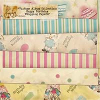 Vintage Album Collection: Happy Birthday Wrapping Papers Pack