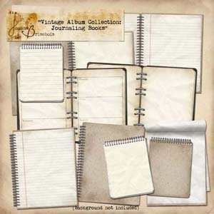 Vintage Album Collection: Journaling Books Element Pack