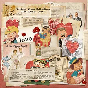 Vintage Album Collection: Live Learn Love Element Pack