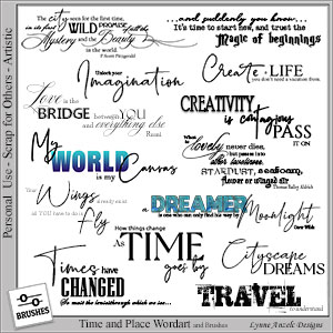 Time and Place Wordart