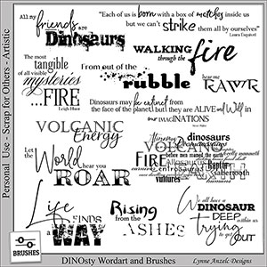 DINOsty Wordart and Brushes