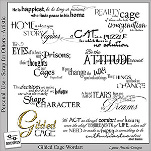 Gilded Cage Wordart