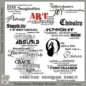 Renaissance Wordart and Brushes