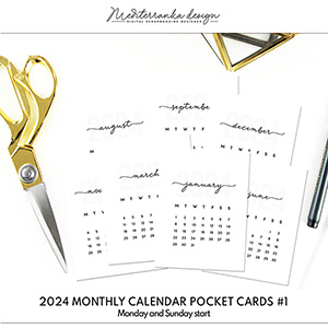 2024 monthly calendar Volume 1 (Pocket cards)