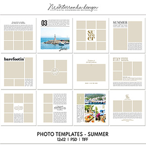 Photo templates - Summer 12x12 