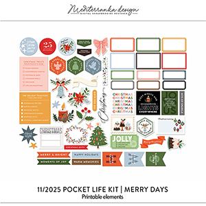 November 2025 Printable elements (Merry days) 