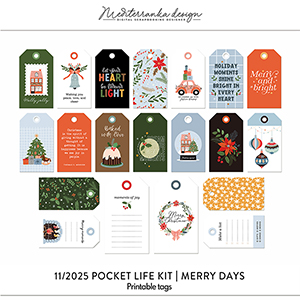 November 2025 Gift tags (Merry days)    