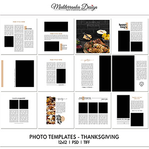 Photo templates - Thanksgiving (12x12)