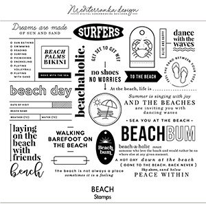 Beach (Digital stamps) 