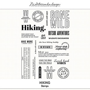 Hiking (Digital stamps) 