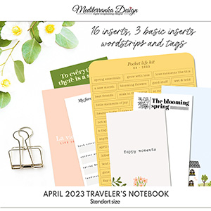 April 2023 (Printable traveler's notebook kit) 