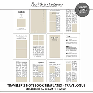Travelogue (Travelers Notebook Templates - Standard size)