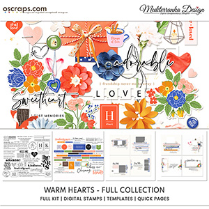 Warm hearts (Digital scrapbooking collection) 