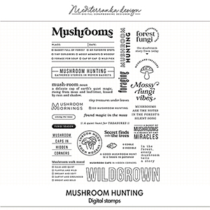 Mushroom hunting (Digital stamps)  